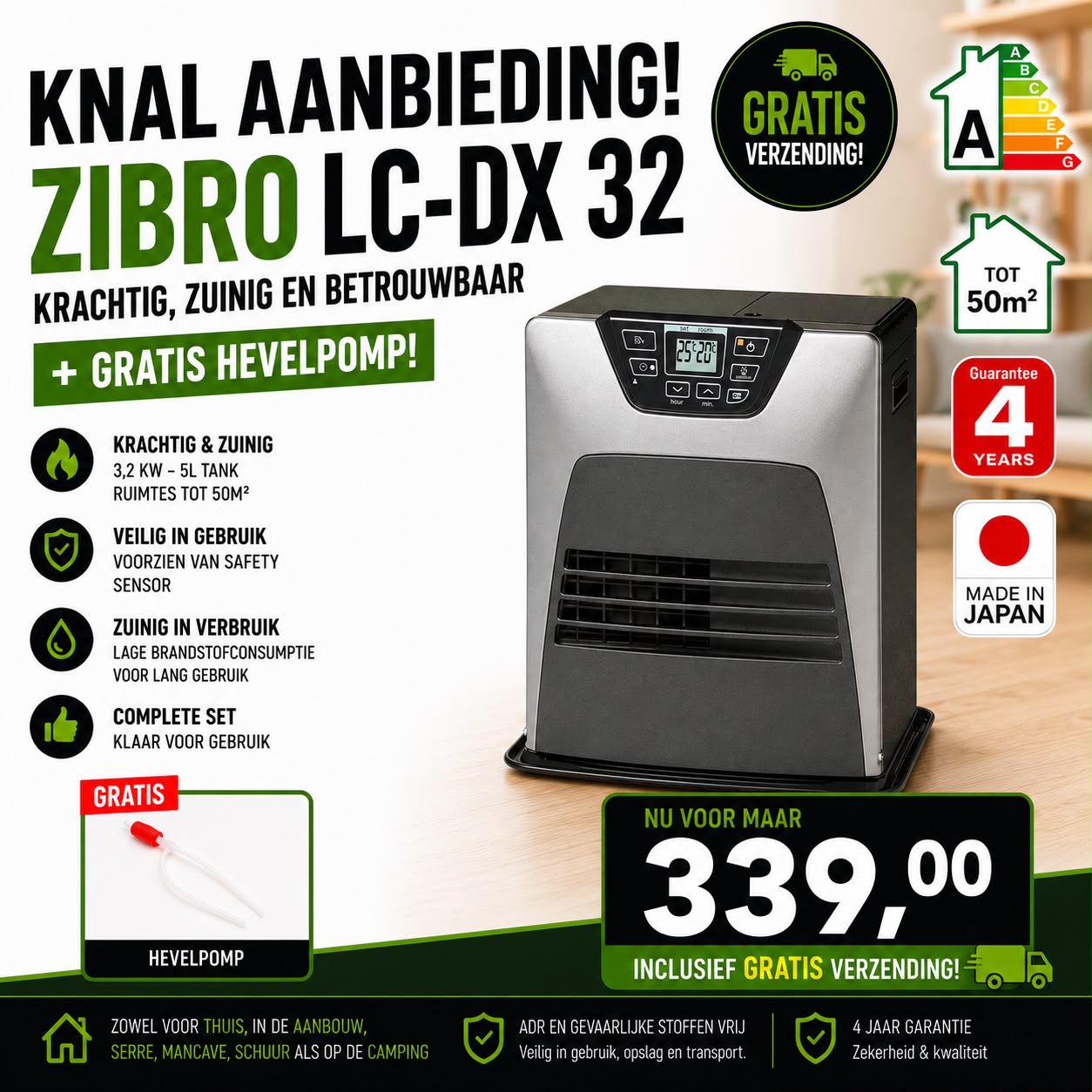 Zibro LC-DX 32 met gratis hevelpomp aanbieding